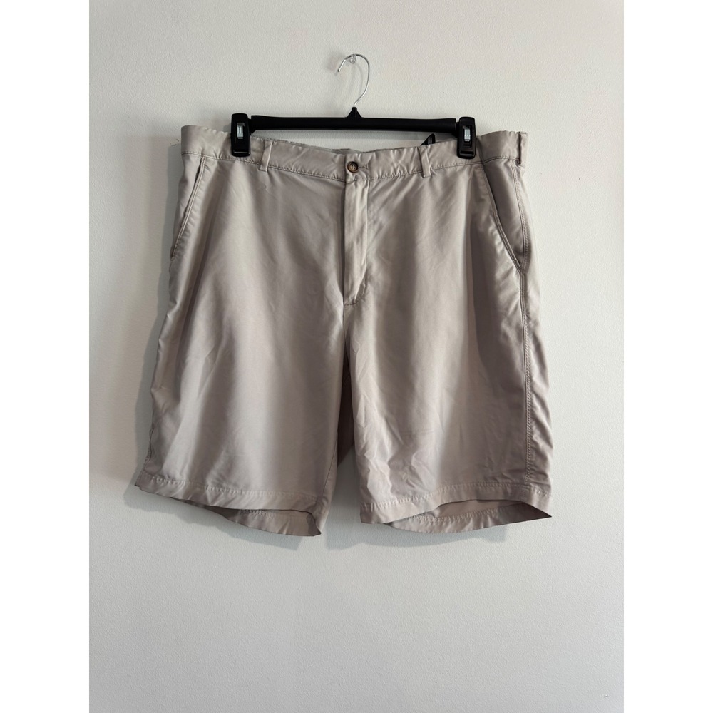 Greg Norman Performance Golf Shorts Mens 40 Tan Stretch‎ Lightweight